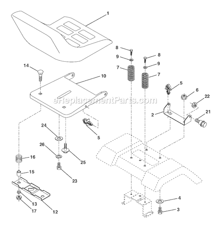 Page F Diagram and Parts List for WE12538K  Weed Eater Lawn Tractor